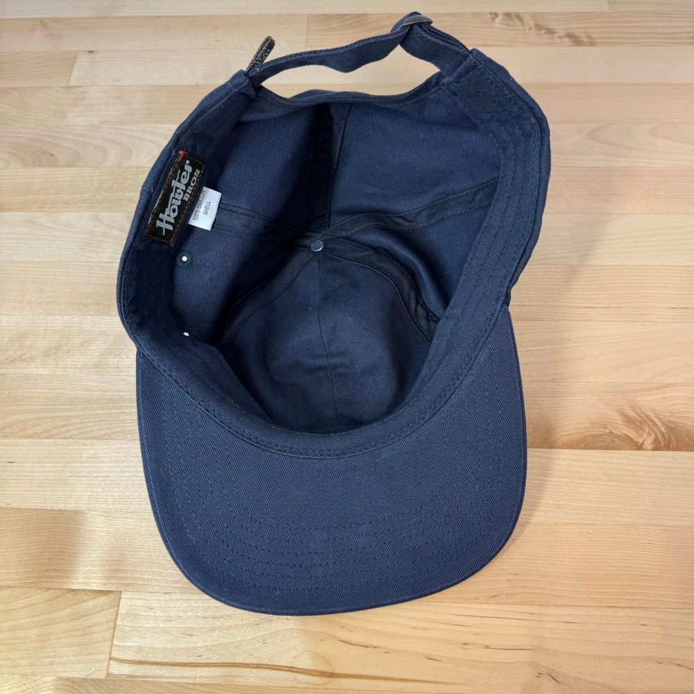 Howler Brothers Mens Navy Blue Embroidered Floral Logo Cotton Strapback Hat Cap - Picture 12 of 12